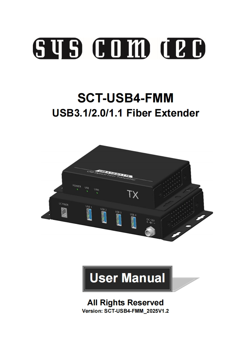 User 操作说明书手册 FOUB30(SCT-USB4-FMM)_2025V1.2